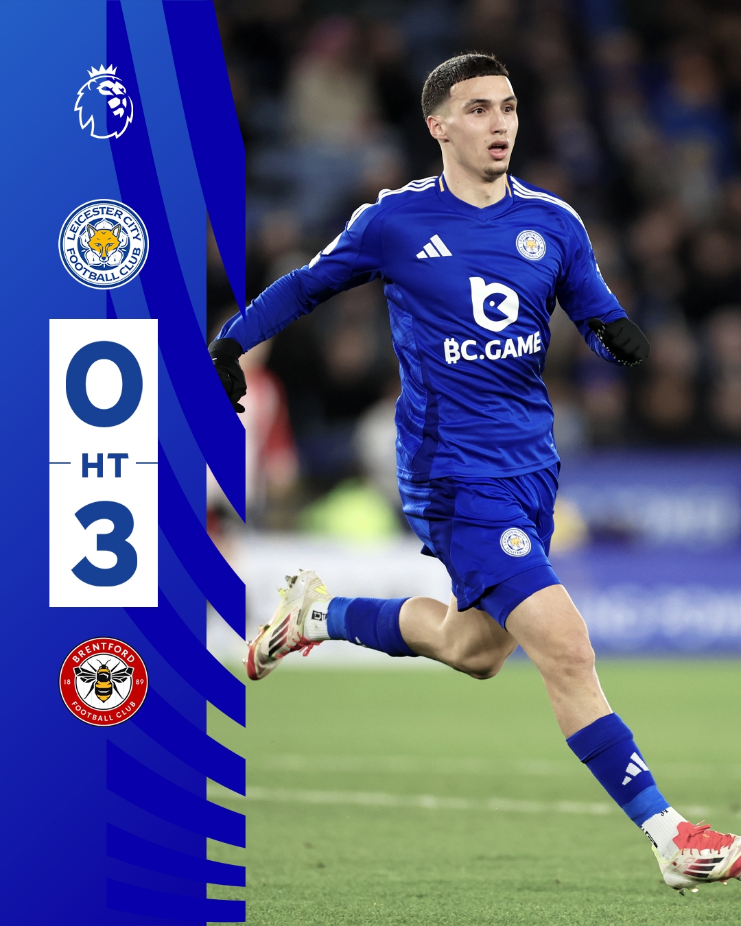  半場0-3！萊斯特若不進球輸球，將主場6連敗0進球創(chuàng)歷史最糟戰(zhàn)績