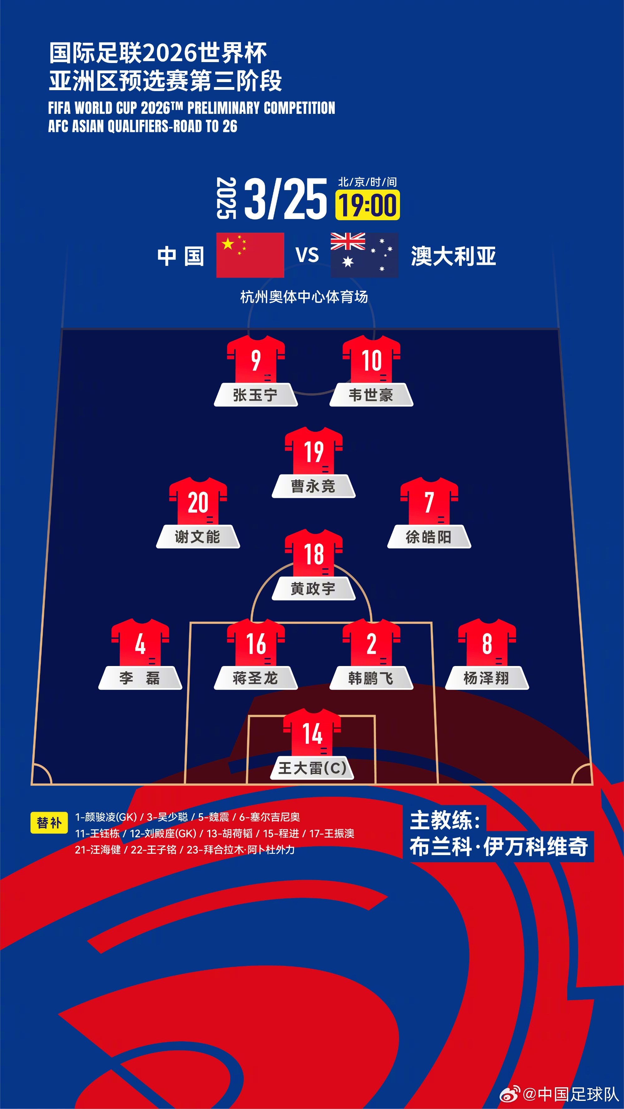  遭伊萬詬病！國足首發(fā)11人聯(lián)賽出場：僅4人鐵主力，楊澤翔0出場